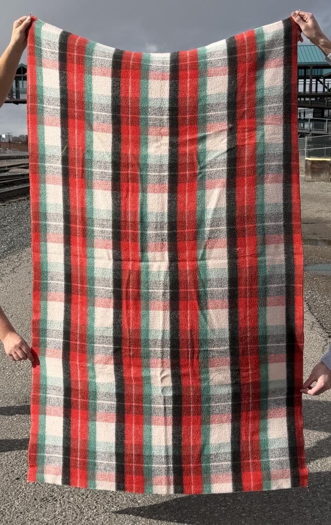 Wool Camp Stadium Blanket: 42" by 71".