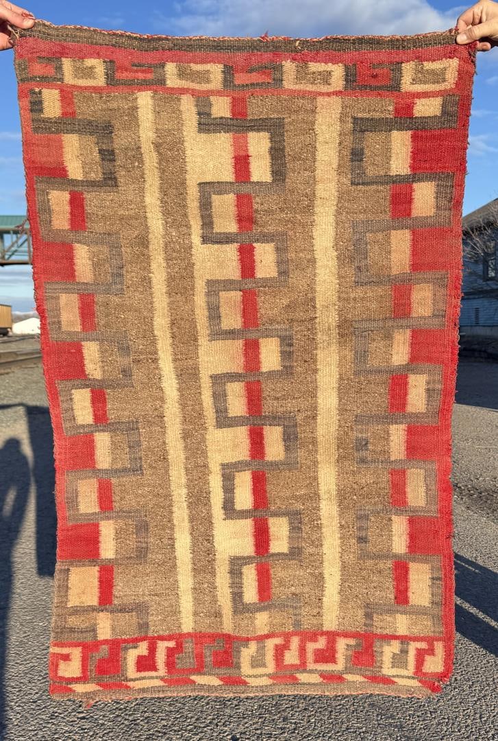 Transitional Navajo Indian Rug: 32" by 51".