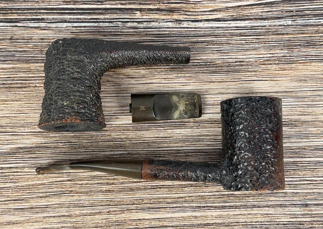 Savinelli Gigantes Tobacco Smoking Pipes: In need of stem replacement. One is a Gigantes, the other is a Colossus. 6 1/4" long.