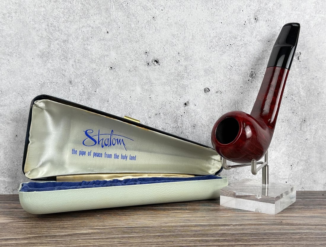 Shalom Briar Israel Tobacco Pipe: 5 5/8" long.