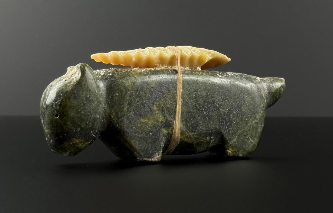 Anderson Weahkee Zuni Bear Fetish: 3 1/8" by 1 1/4" by 1"