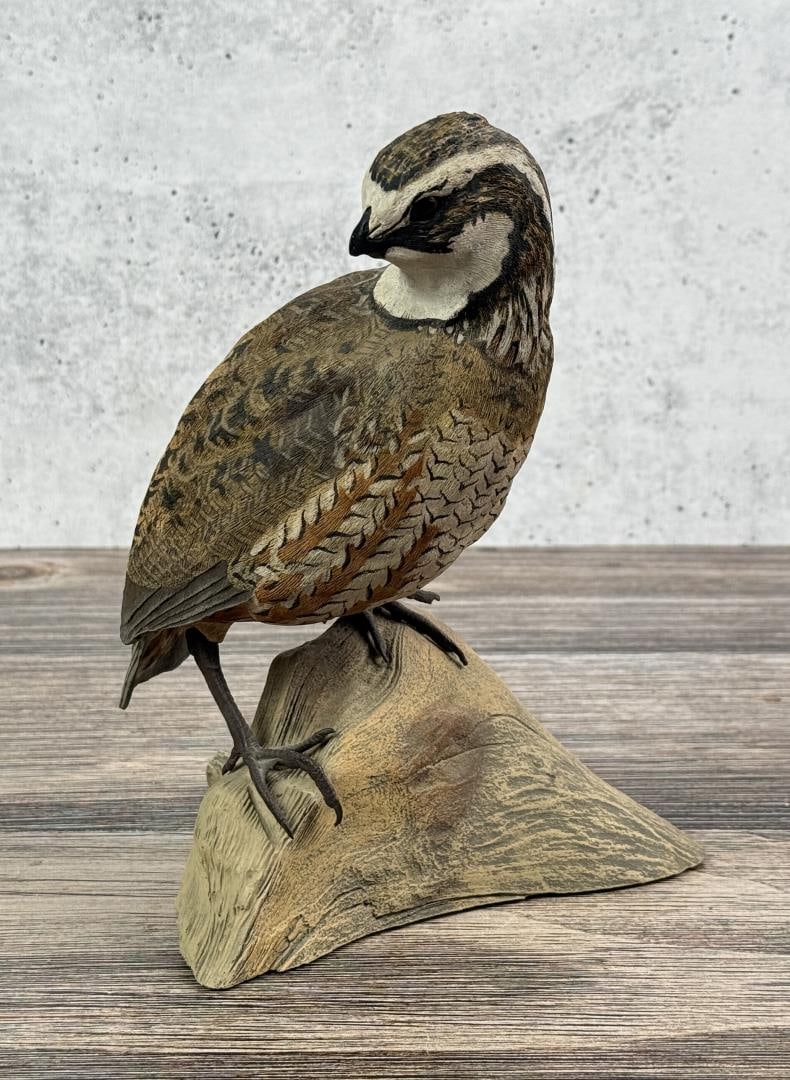 Ernest Muehlmatt Bobwhite Quail: Franklin Mint. 8" by 5 3/4" by 4 7/8"