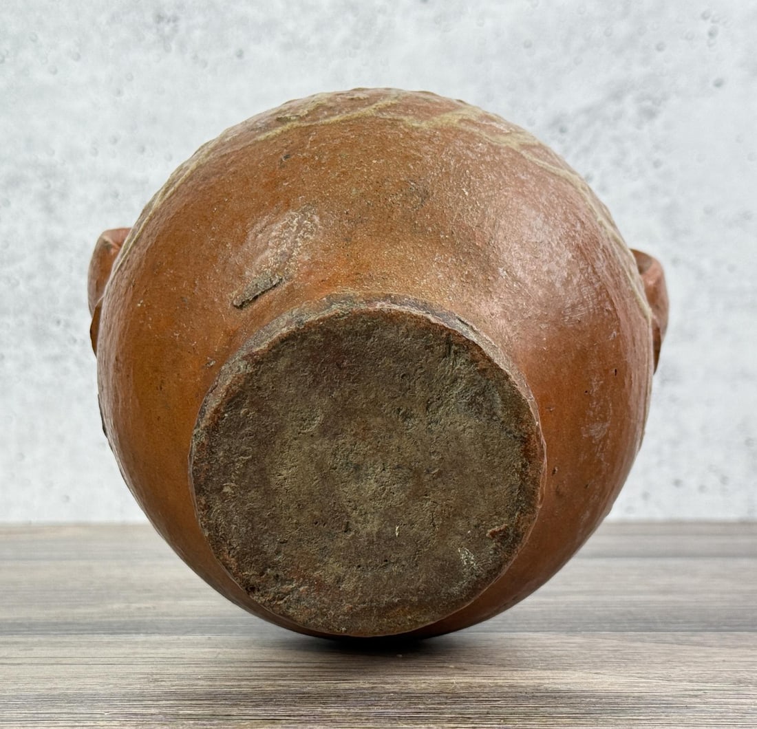 Redware Slipware Handled Jug - 4