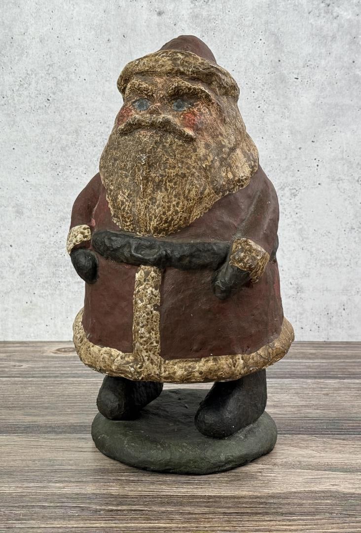 Fairfield Folk Art Santa Claus: 13 1/2" by 7 3/4" by 7 1/4".