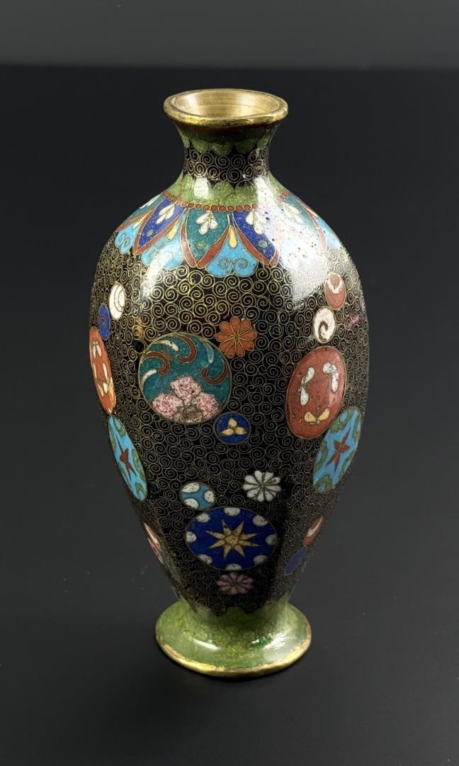 Meiji Period Japanese Cloisonne Vase (1 of 5)