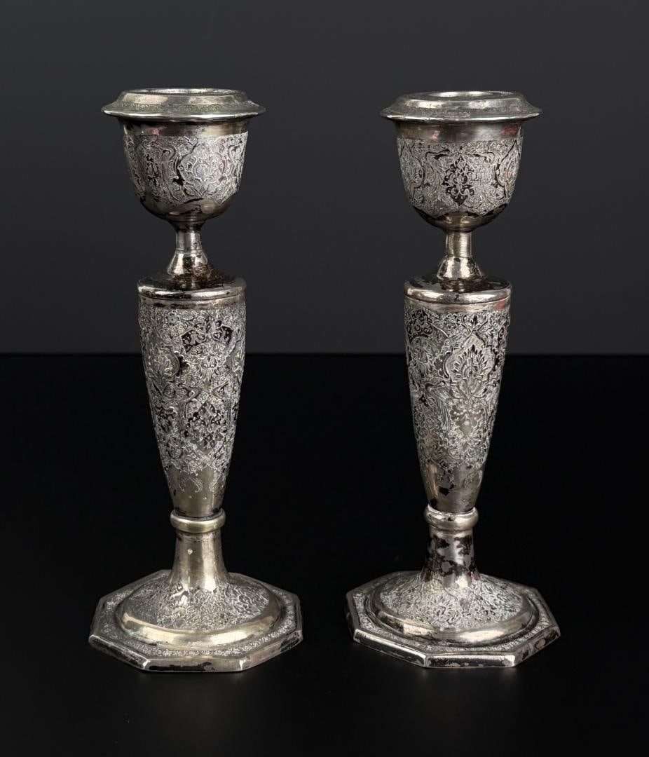 Parvaresh Iran 84 Silver Persian Candlesticks (1 of 9)