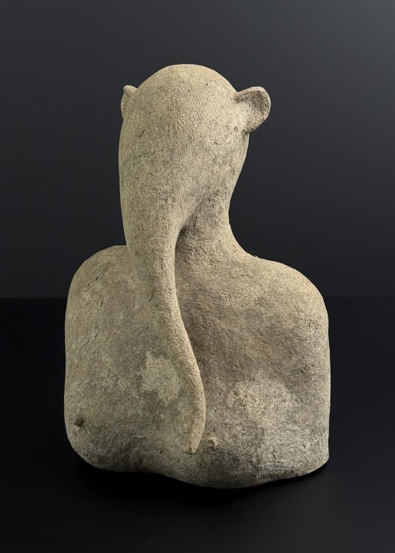 Anthropomorphic Nude Anteater Woman Bust: 10 1/2" by 7 5/8" by 5 3/4". Unusual, unsigned.