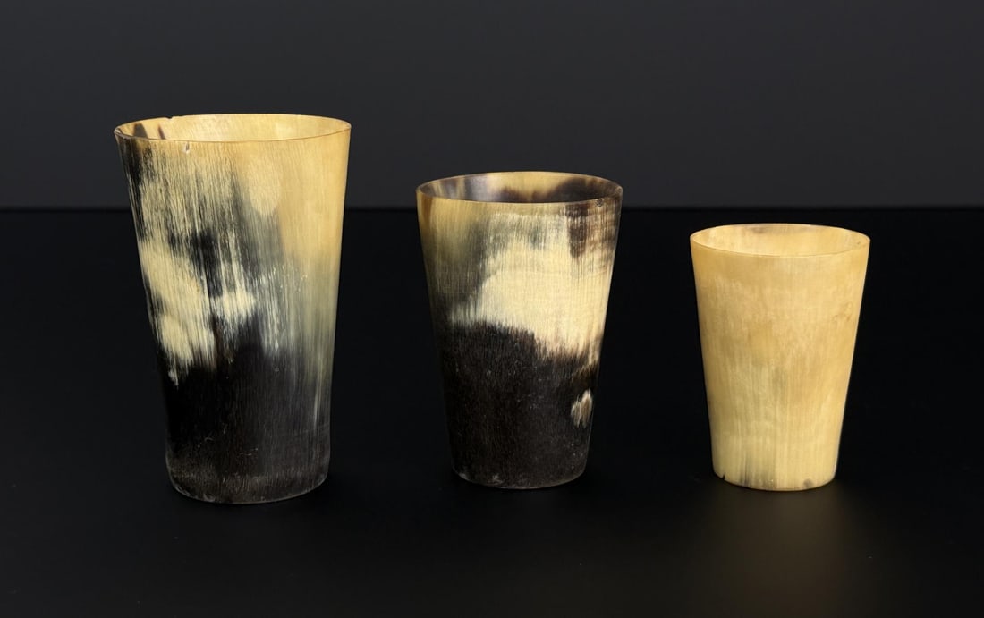 Antique Frontier Folk Art Steer Horn Cups (1 of 10)