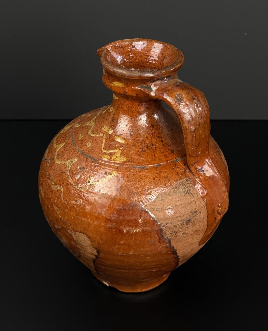 Redware Slipware Jug or Pitcher - 4