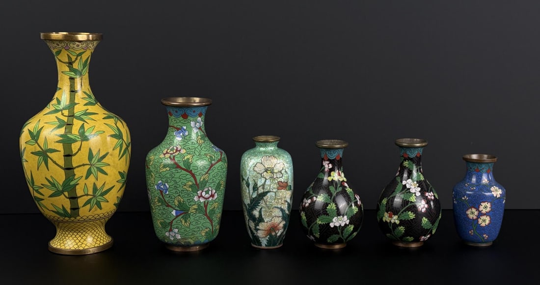 Chinese and Japanese Cloisonne Vases (1 of 11)