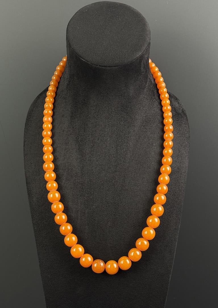 Egg Yolk Butterscotch Baltic Amber Bead Necklace (1 of 9)