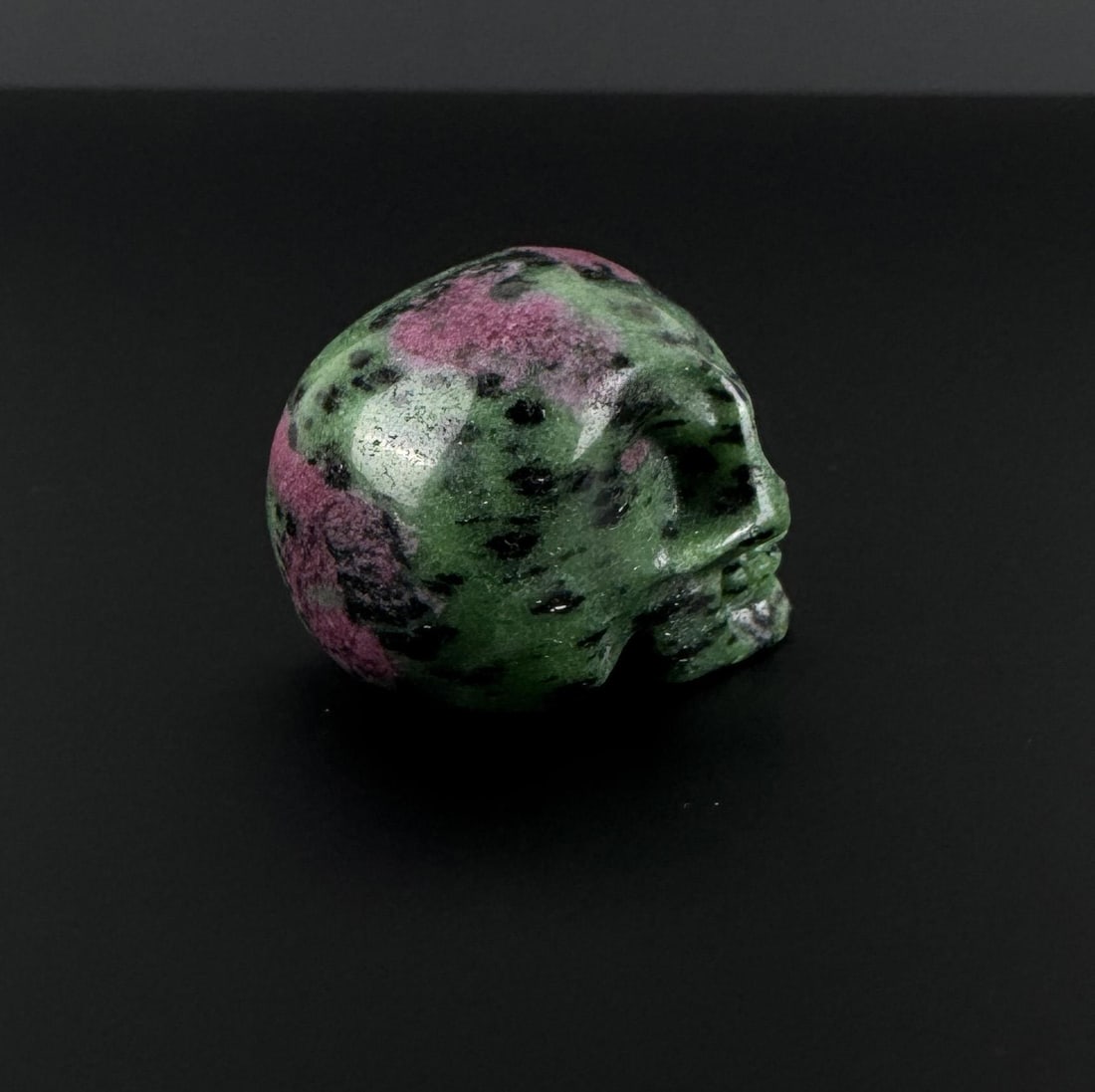 Ruby Zoisite Skull Carving - 2