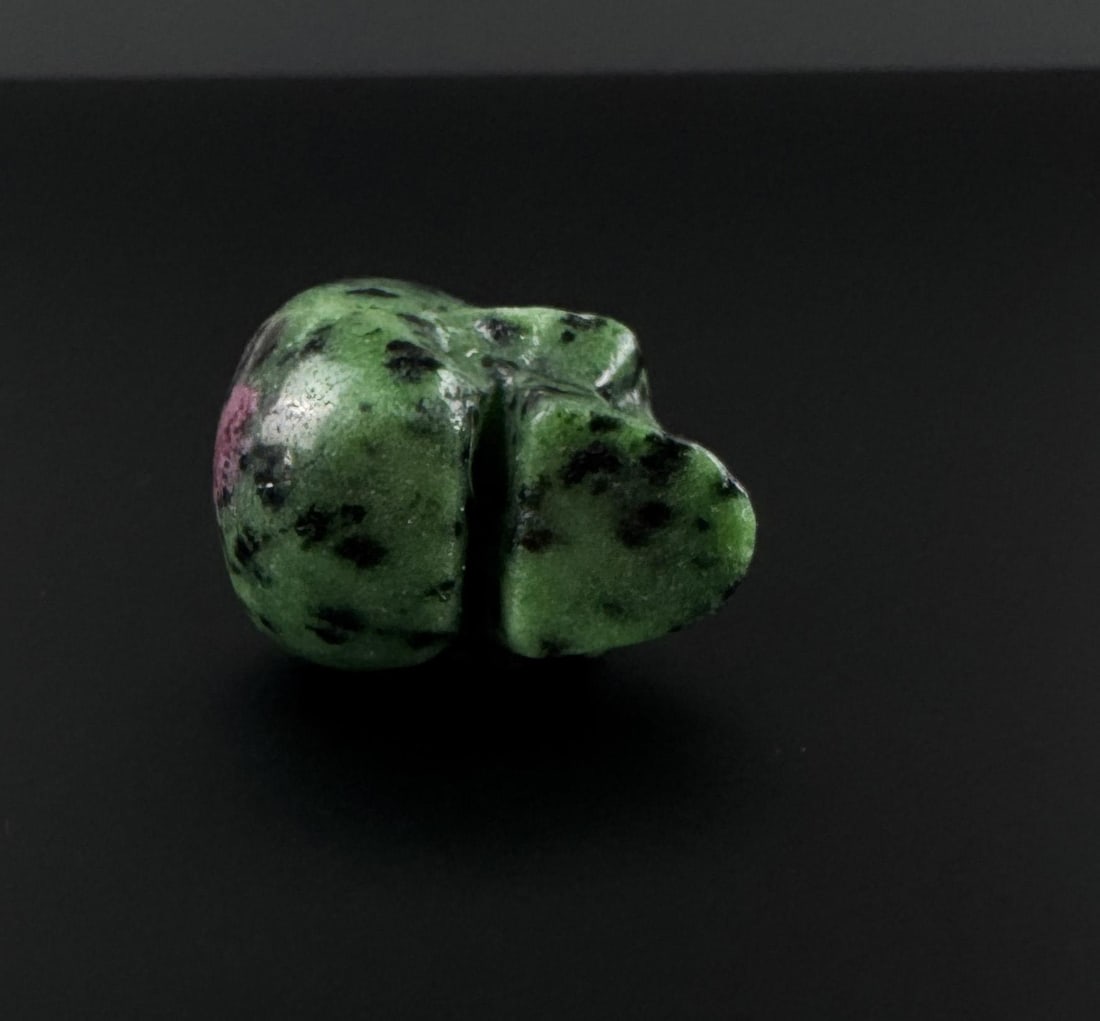 Ruby Zoisite Skull Carving - 3