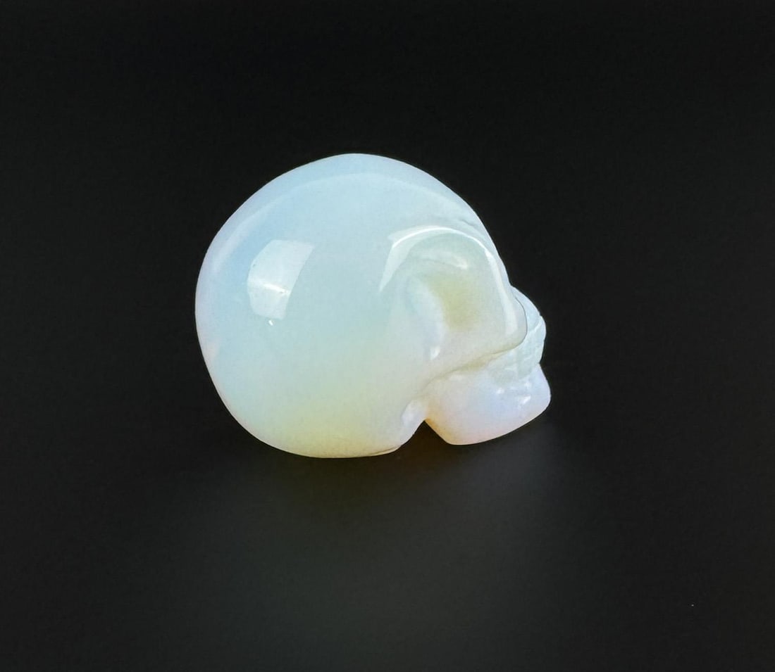 Opalite Skull Carving - 2