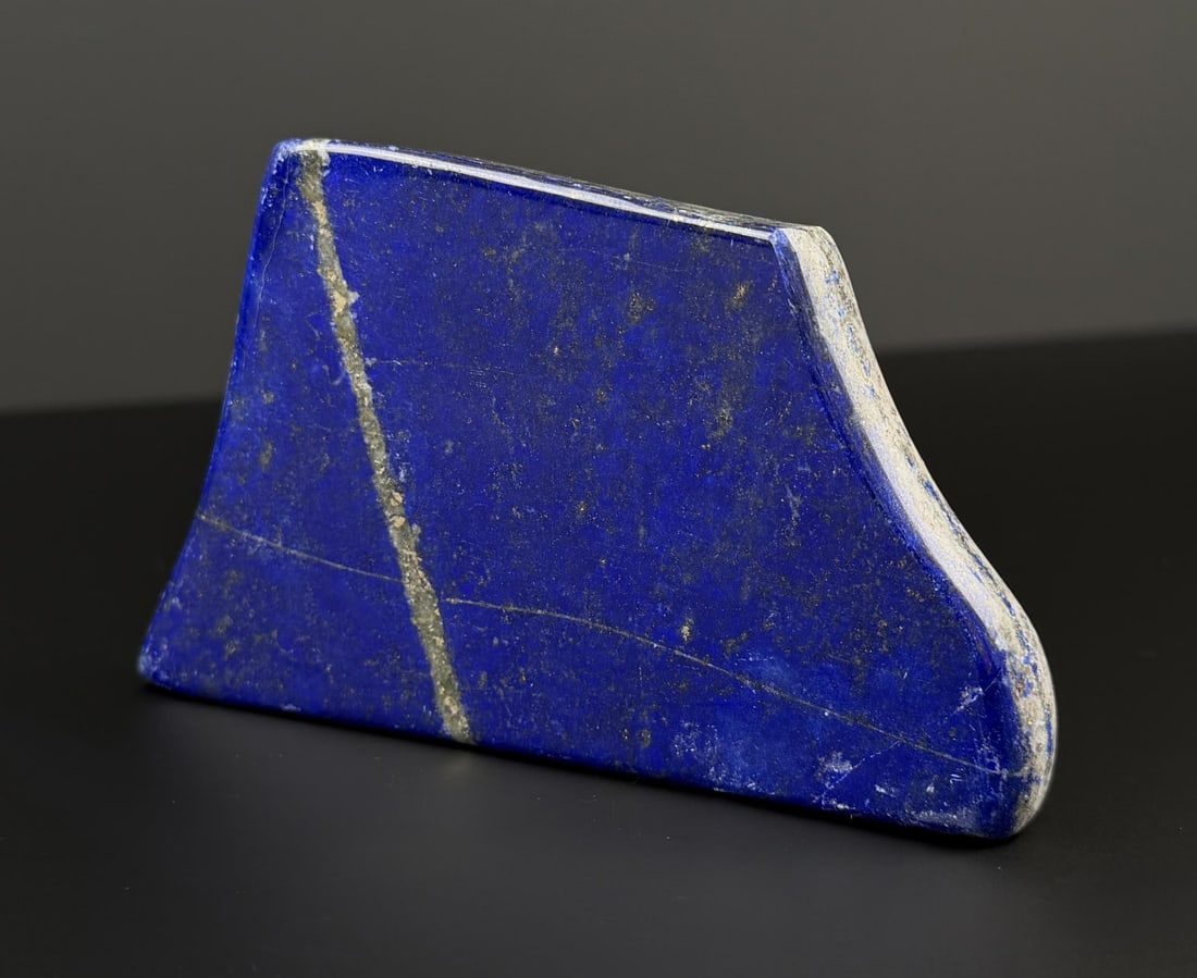 1245ct Lapis Lazuli Stone Carving Media: 249 grams. 4 1/2" by 2 3/4" by 1/2".
