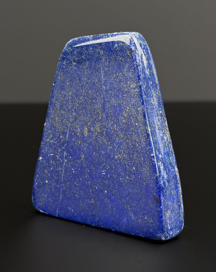 575ct Lapis Lazuli Stone Carving Media: 115 grams. 2 3/4" by 2 3/8" by 1/2".