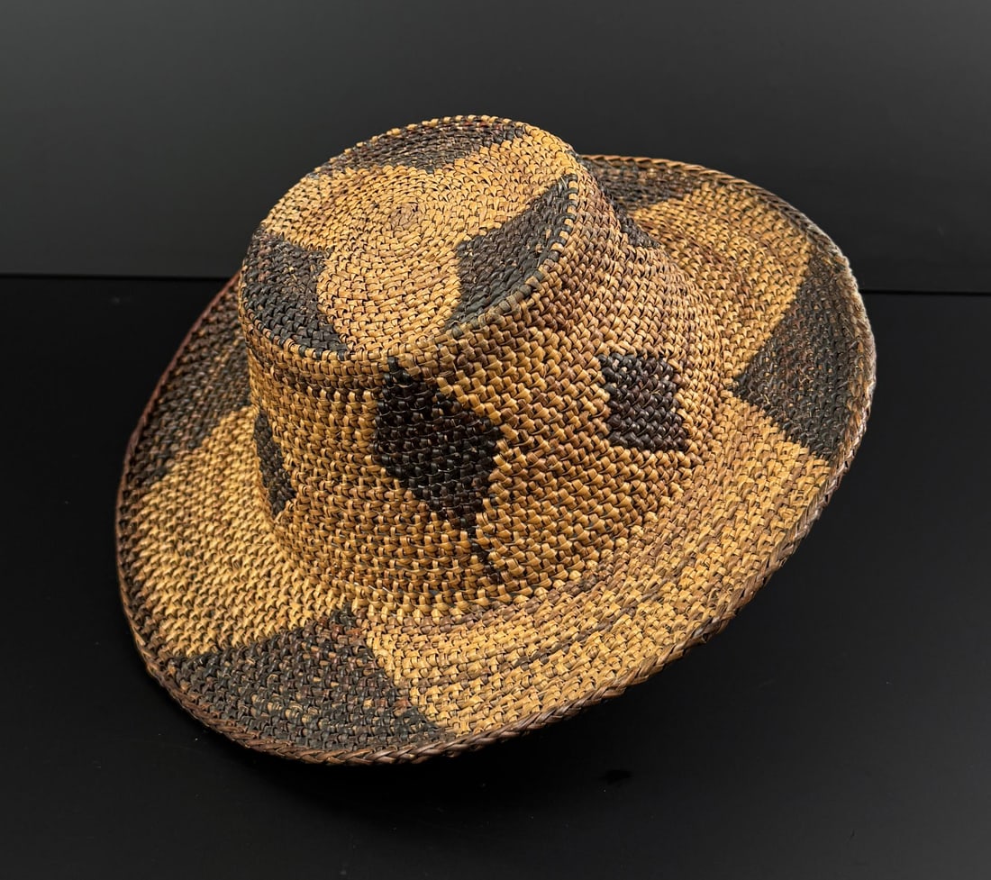 Apache Native American Indian Basket Hat (1 of 6)