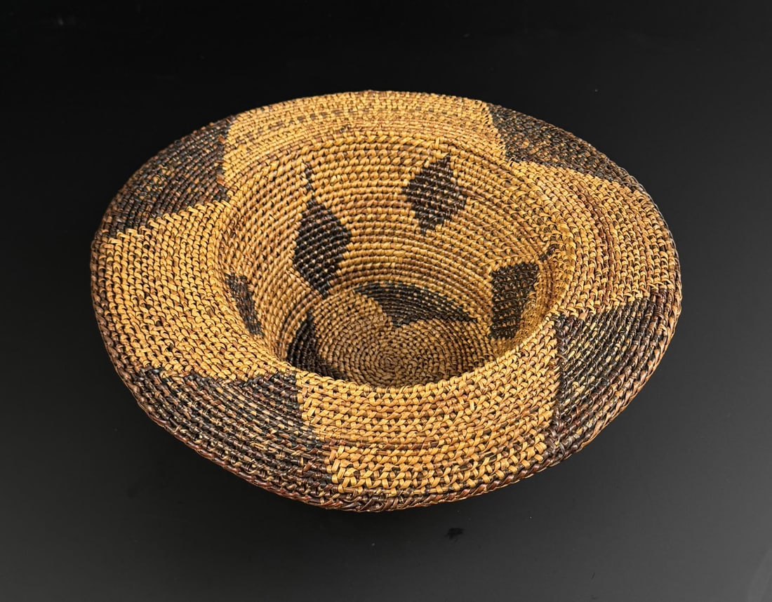 Apache Native American Indian Basket Hat - 4