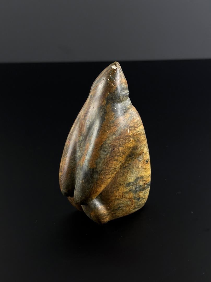 Sharon Spencer Inuit Soapstone Polar Bear Carving: 5 1/4" by 3 1/8" by 2" Sharon Spencer (20th/21st Century) is active/lives in Washington. Sharon Spencer is known for Sculpture.