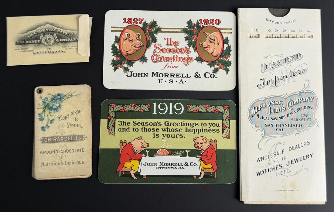 California Celluloid Advertising Premiums: Nice grouping.