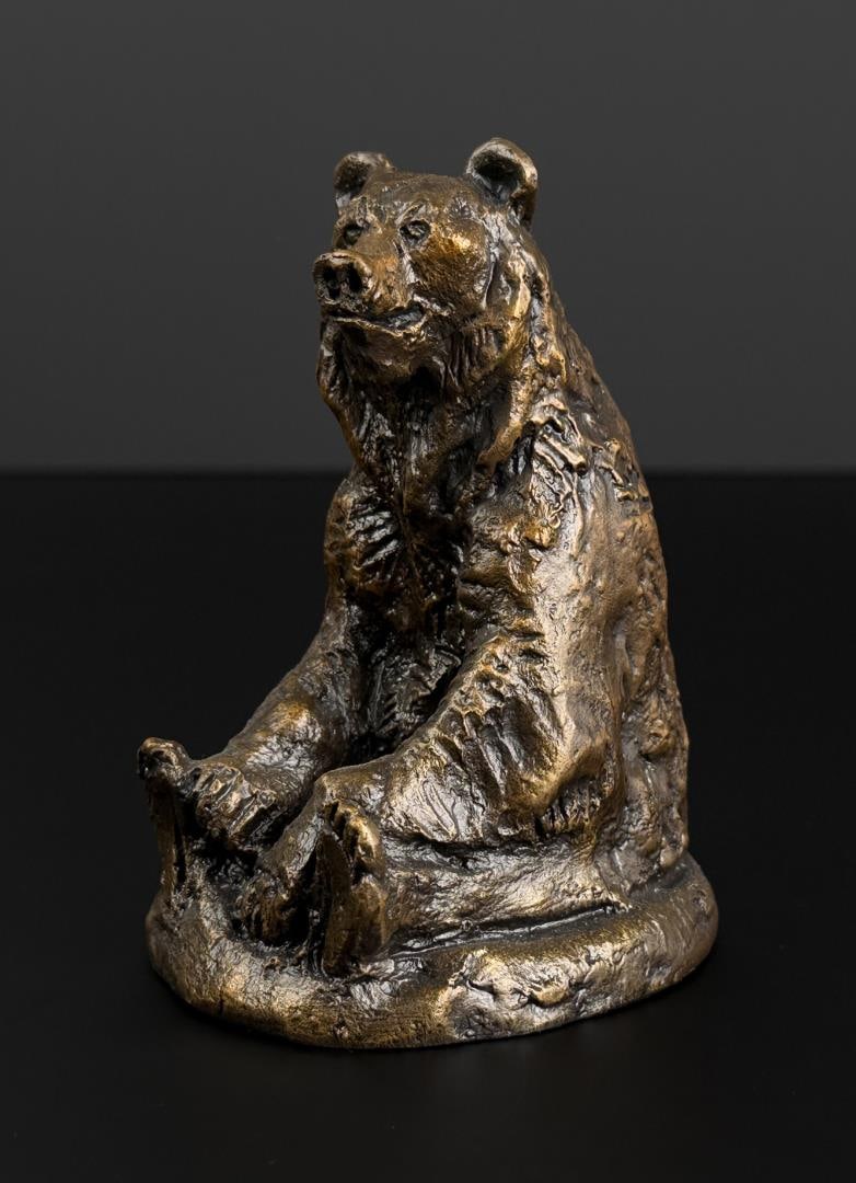 Charles M Russell Montana Sitting Bear Bronze (1 of 8)