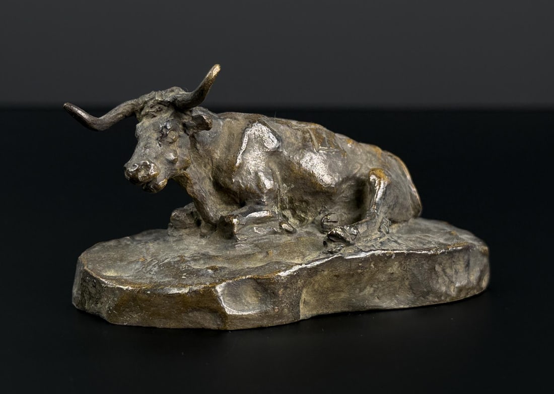 Charles M Russell Montana Sitting Steer Bronze (1 of 10)