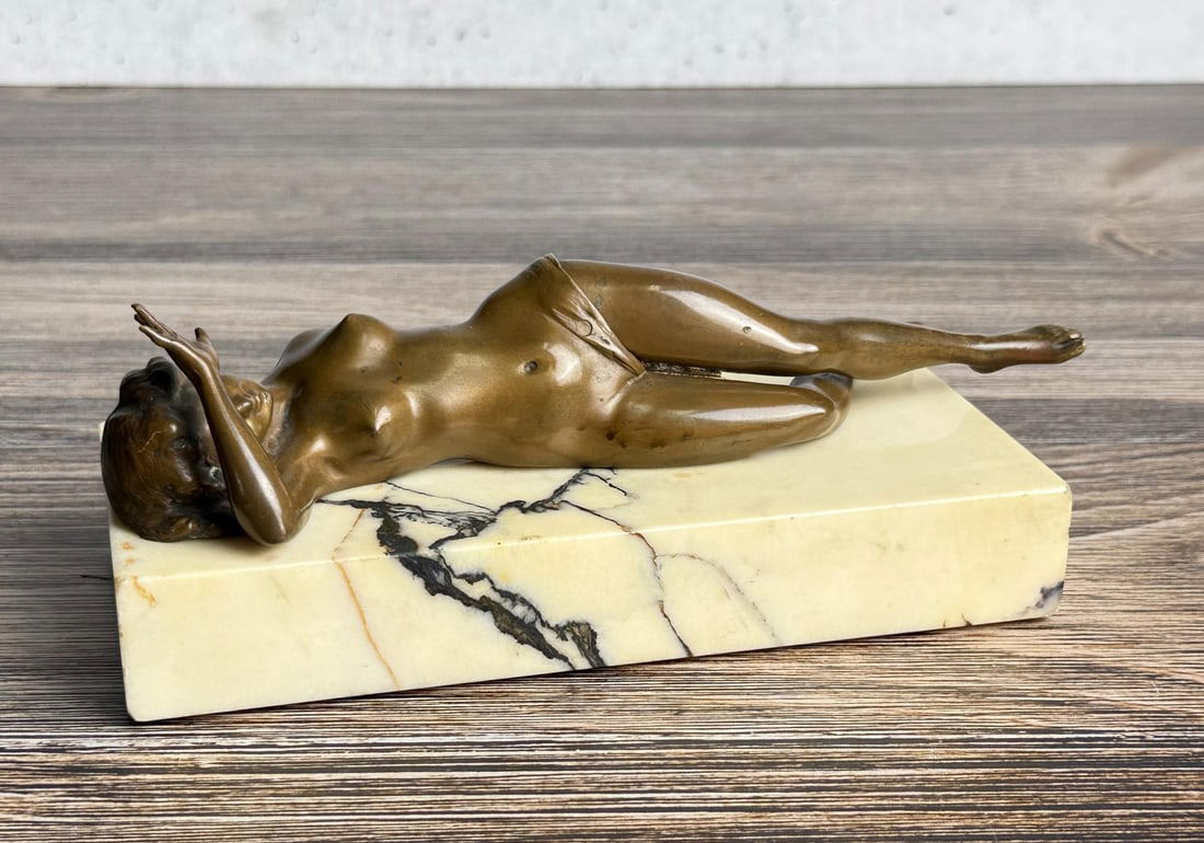 Austrian Erotic Nude Saloon Cigar Cutter: 8 1/2" by 3 1/2" by 2 3/4". Provenance: Al and Carol Cali Collection of Early California Gold Rush History.