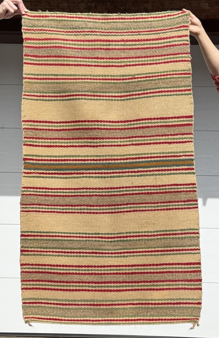 Germantown Navajo Indian Double Saddle Blanket: 30" by 56"