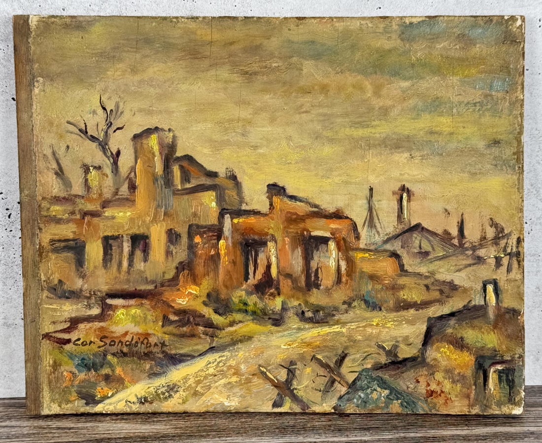 Cor Sandifort Oil on Board Painting: 9 1/4" by 12" unframed.