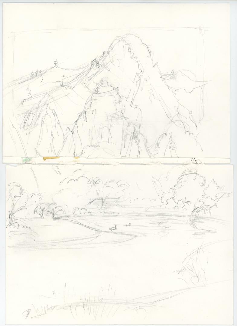 Monte Dolack Montana Landscape Drawings (1 of 3)