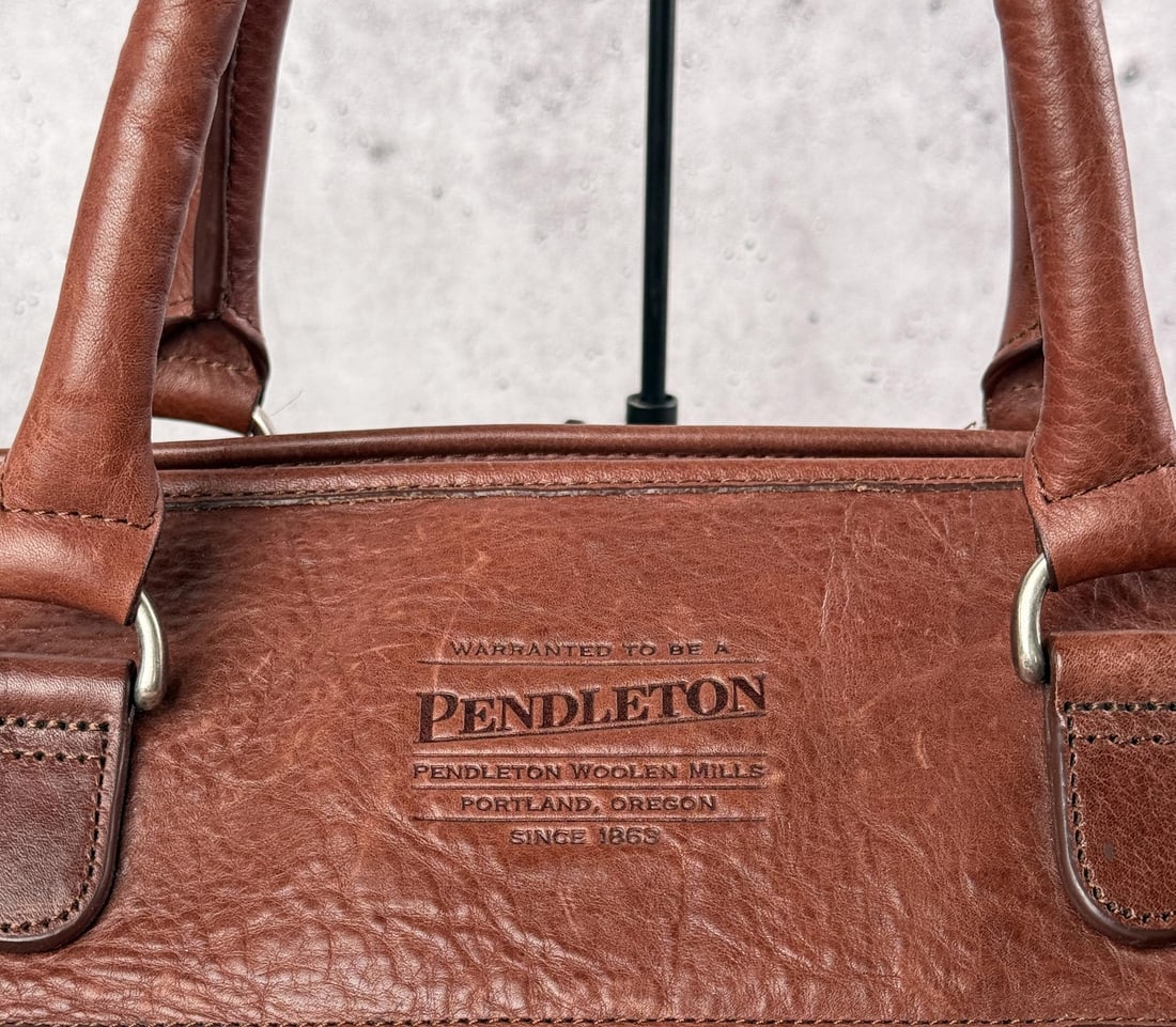 Pendleton Wool and Leather Duffle Bag - 2