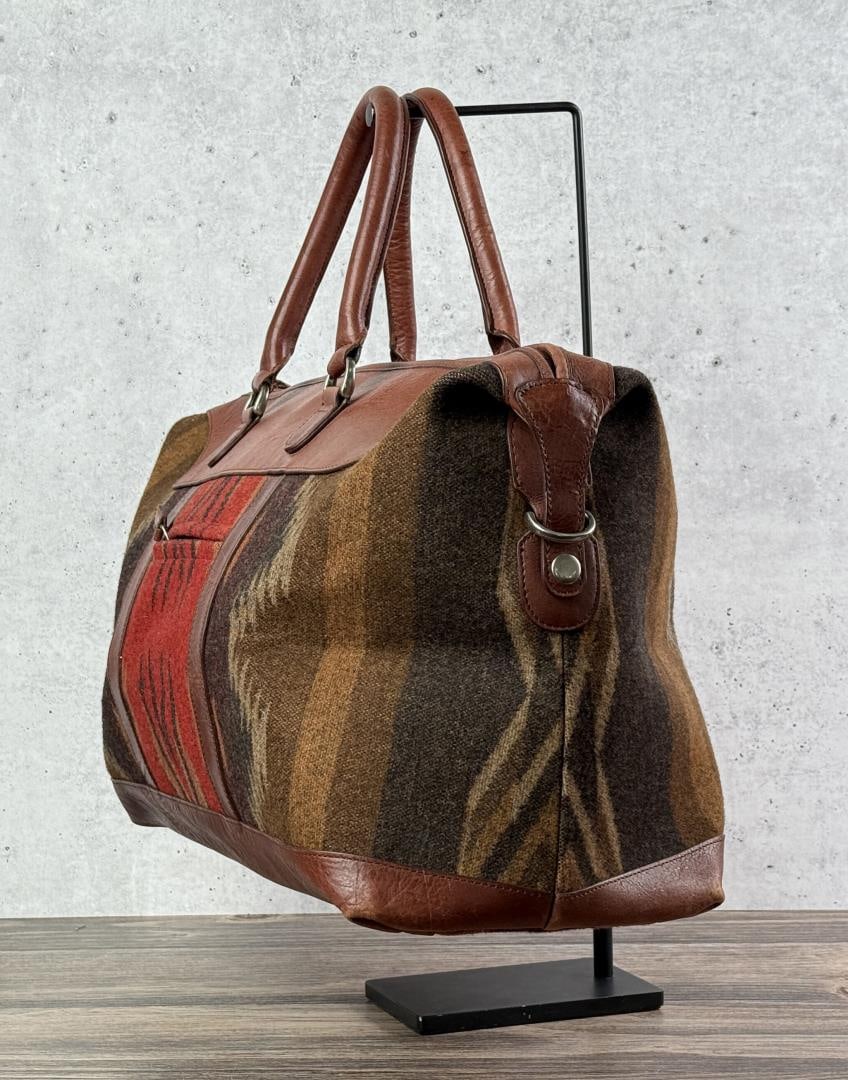 Pendleton Wool and Leather Duffle Bag - 4