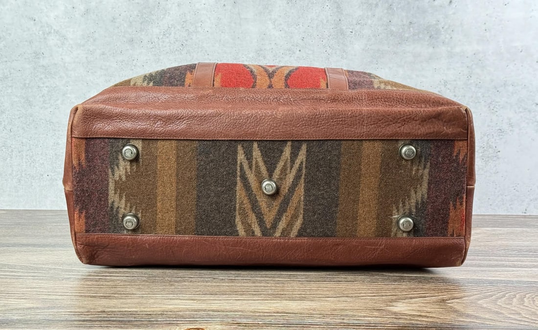 Pendleton Wool and Leather Duffle Bag - 6
