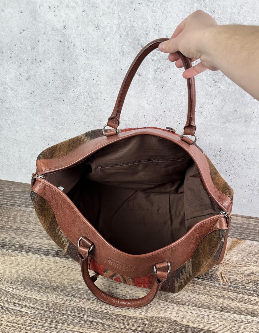 Pendleton Wool and Leather Duffle Bag - 7