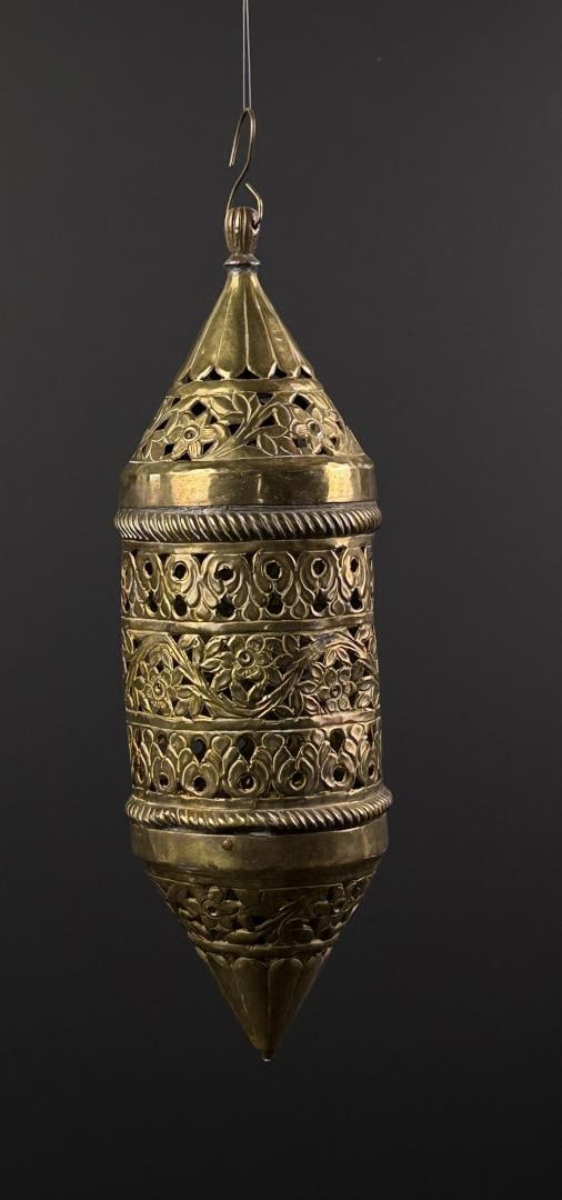 Moroccan Pierced Brass Lantern - 2