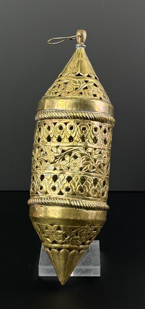 Moroccan Pierced Brass Lantern - 4