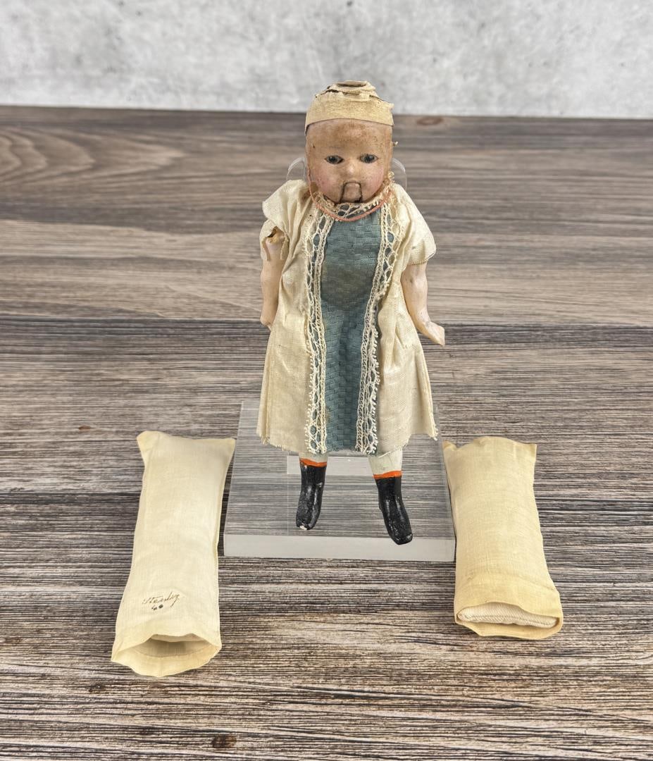 Bisque Talking Glass Eye Porcelain Doll (1 of 7)