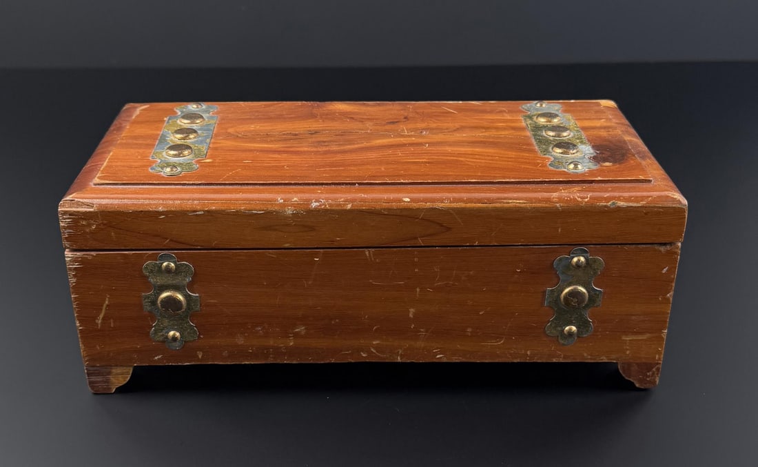 Cedar Treasure Chest Jewelry Trinket Box (1 of 8)