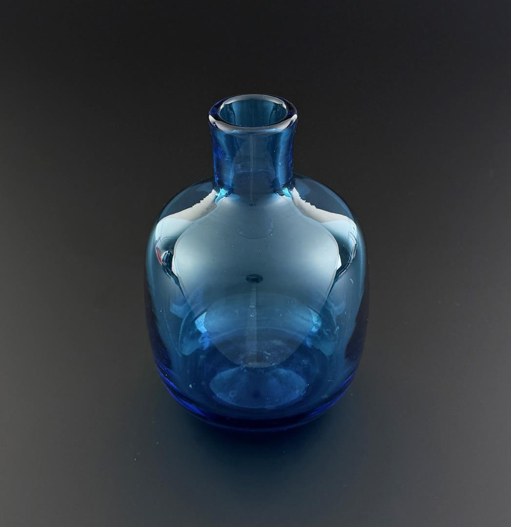 Blenko Art Glass Blue Bottle Decanter (1 of 4)