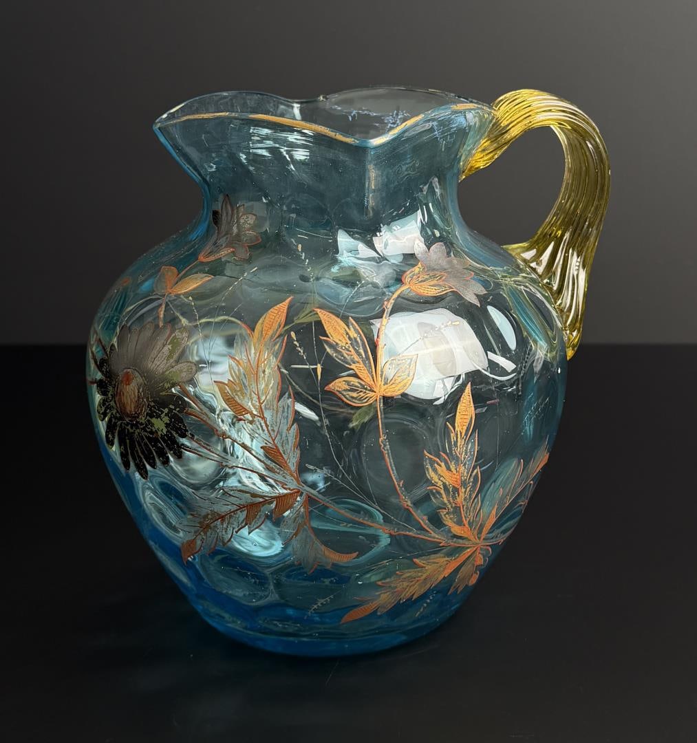 Victorian Moser Dot Optic Water Pitcher (1 of 6)