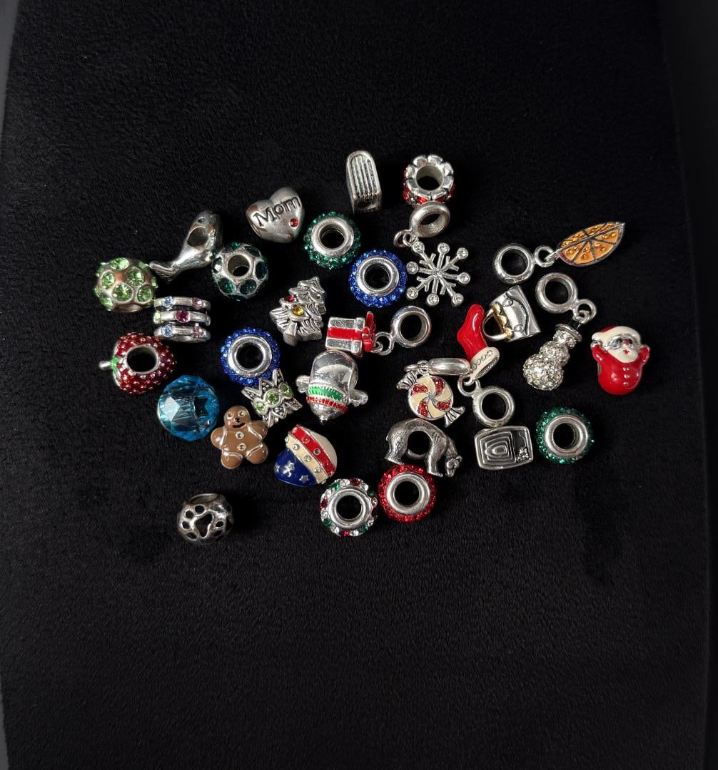 Collection of Pandora Style Charm Beads: Nice grouping.
