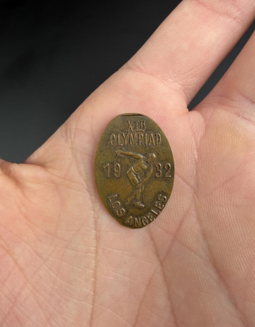 1932 Los Angeles Olympics Pressed Penny: Nice example.