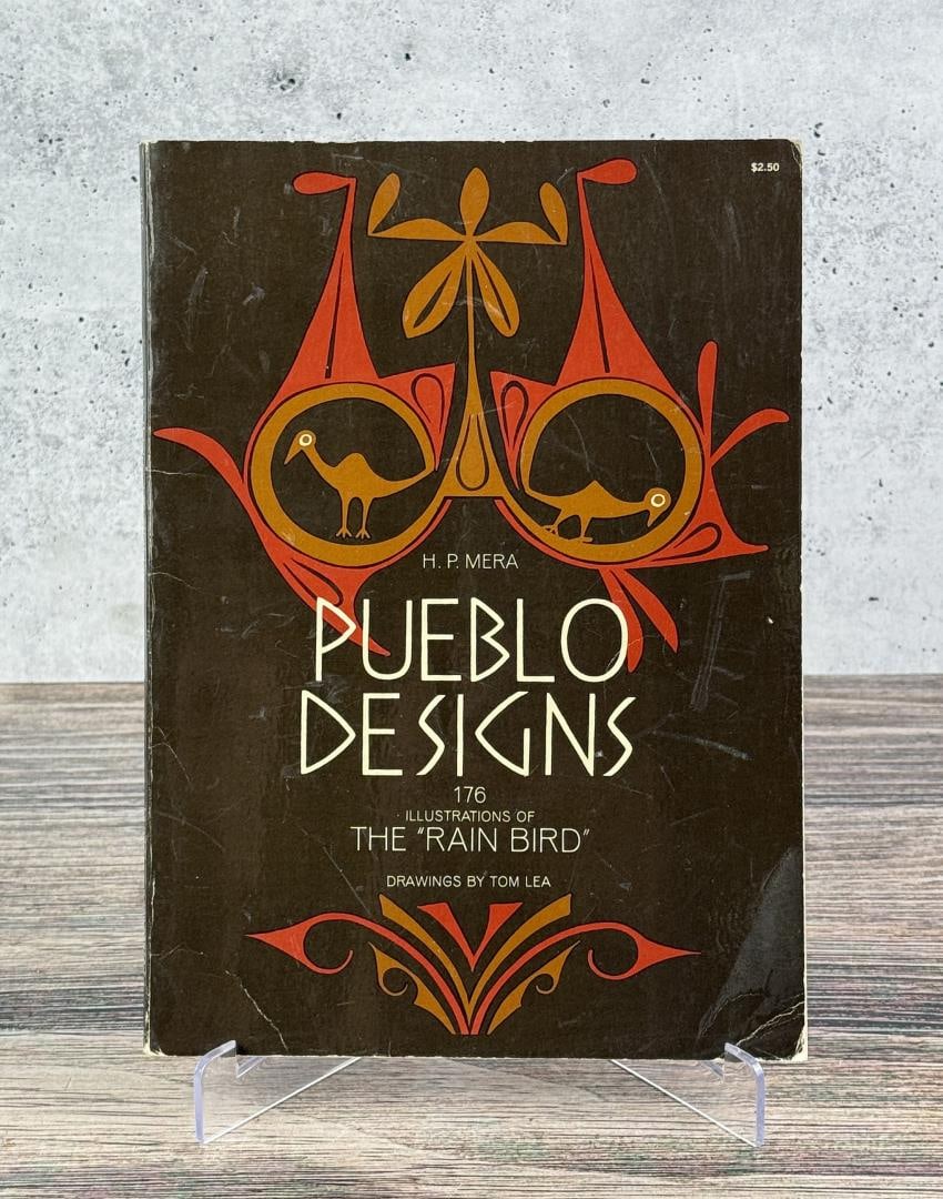 Pueblo Designs 176 Illustrations of The Rain Bird: H.P. Mera, Drawings by Tom Lea. 1970. From the Native American reference library of Stanley Miller.