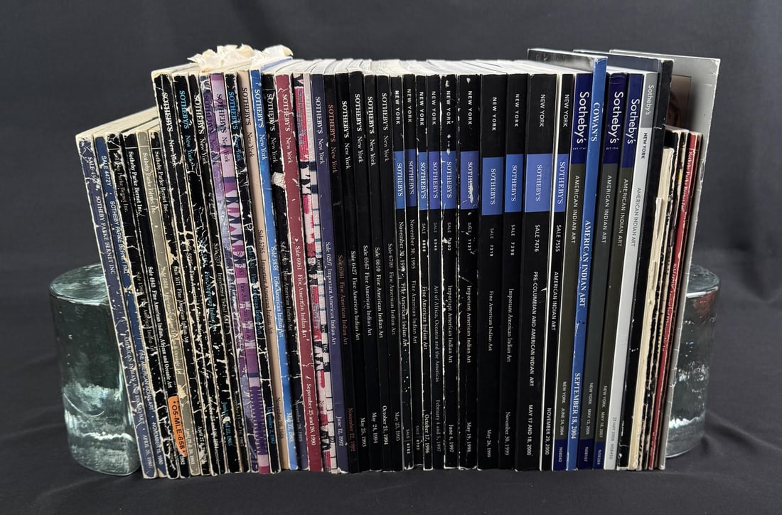 Sothebys Indian Art Auction Catalogs: Nice grouping. 46 total. From the Native American reference library of Stanley Miller.