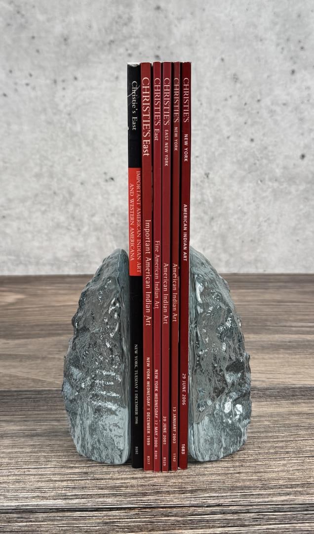 Christies American Indian Art Auction Catalogs: Dates range from 1998 to 2006. From the Native American reference library of Stanley Miller.