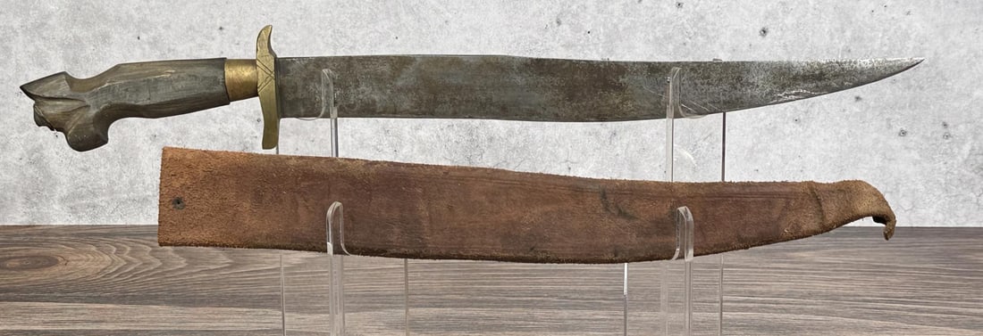 Spanish American War Mexican Scorpion Bowie Knife: 21 1/2" long.