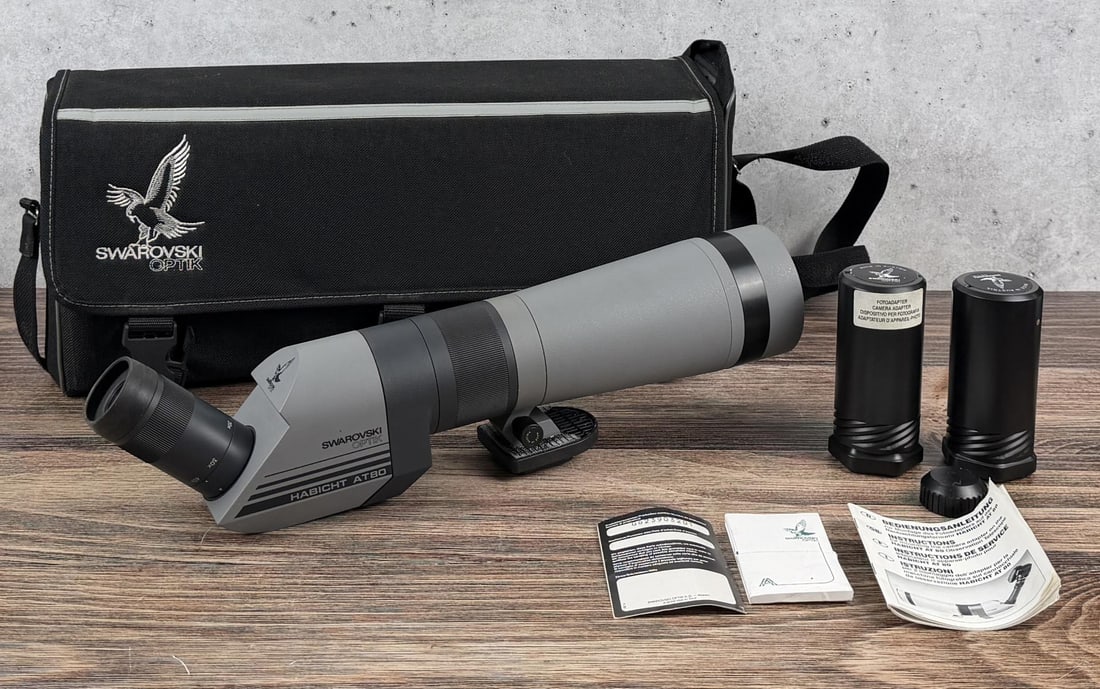 Swarovski Optik Habicht AT80 Spotting Scope: Nice example with case and accessories.
