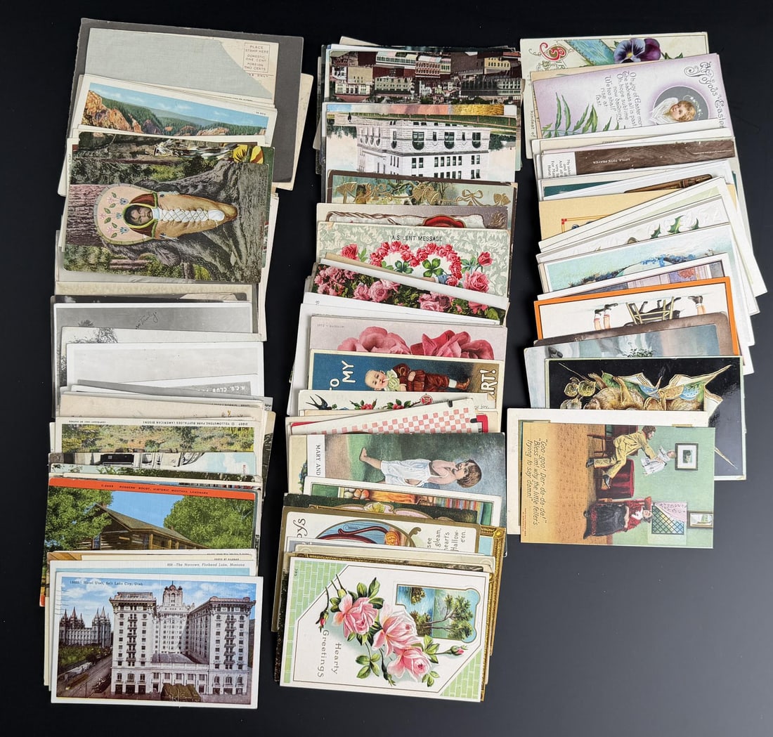 Large Collection of Antique Postcards (1 of 5)