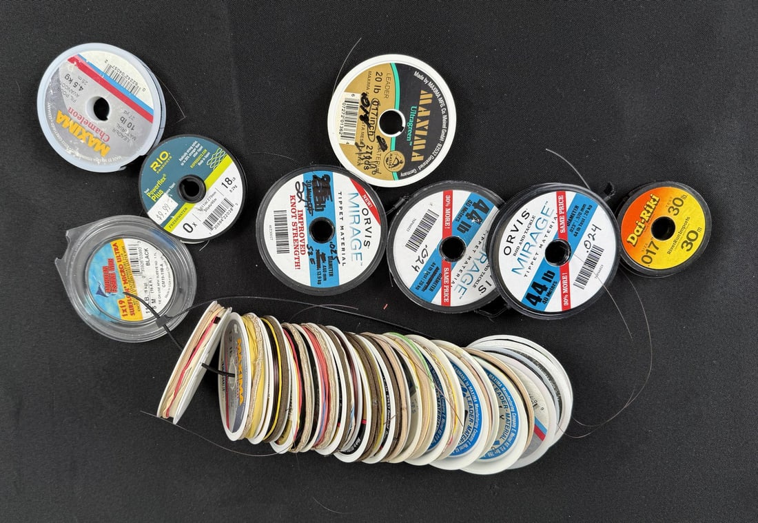 Collection of Fly Fishing Leader Tippet Line: Orvis, Rio, Maxima and more.