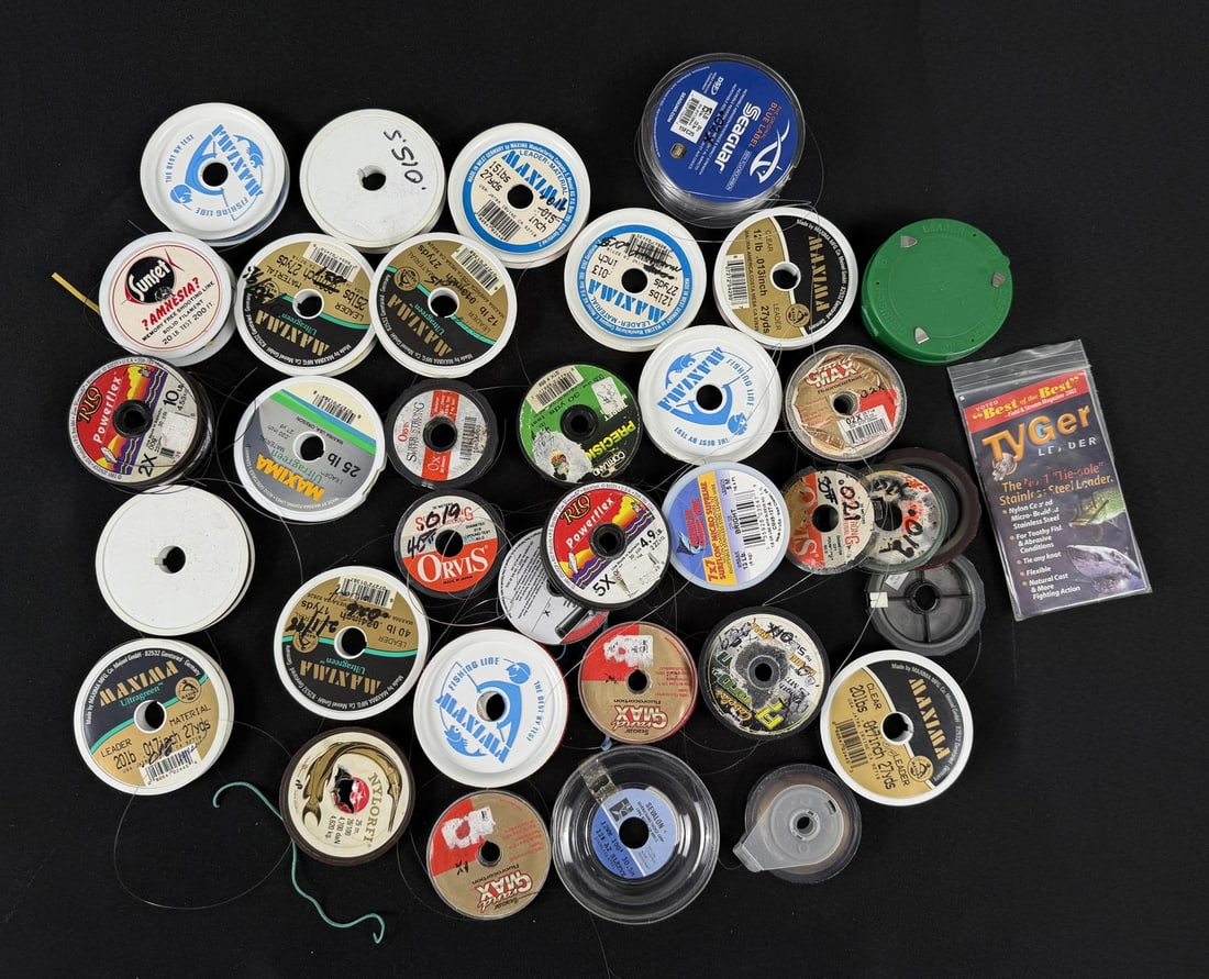 Collection of Fly Fishing Leader Tippet Line: Orvis, Maxima, Tyger and more.
